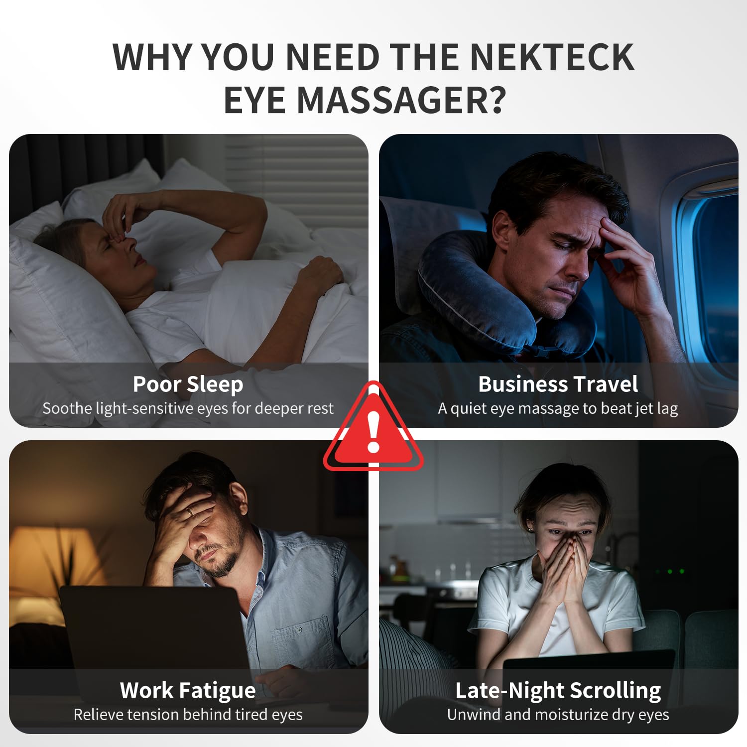 Masque de sommeil anti-lumière Nekteck pour un repos profond