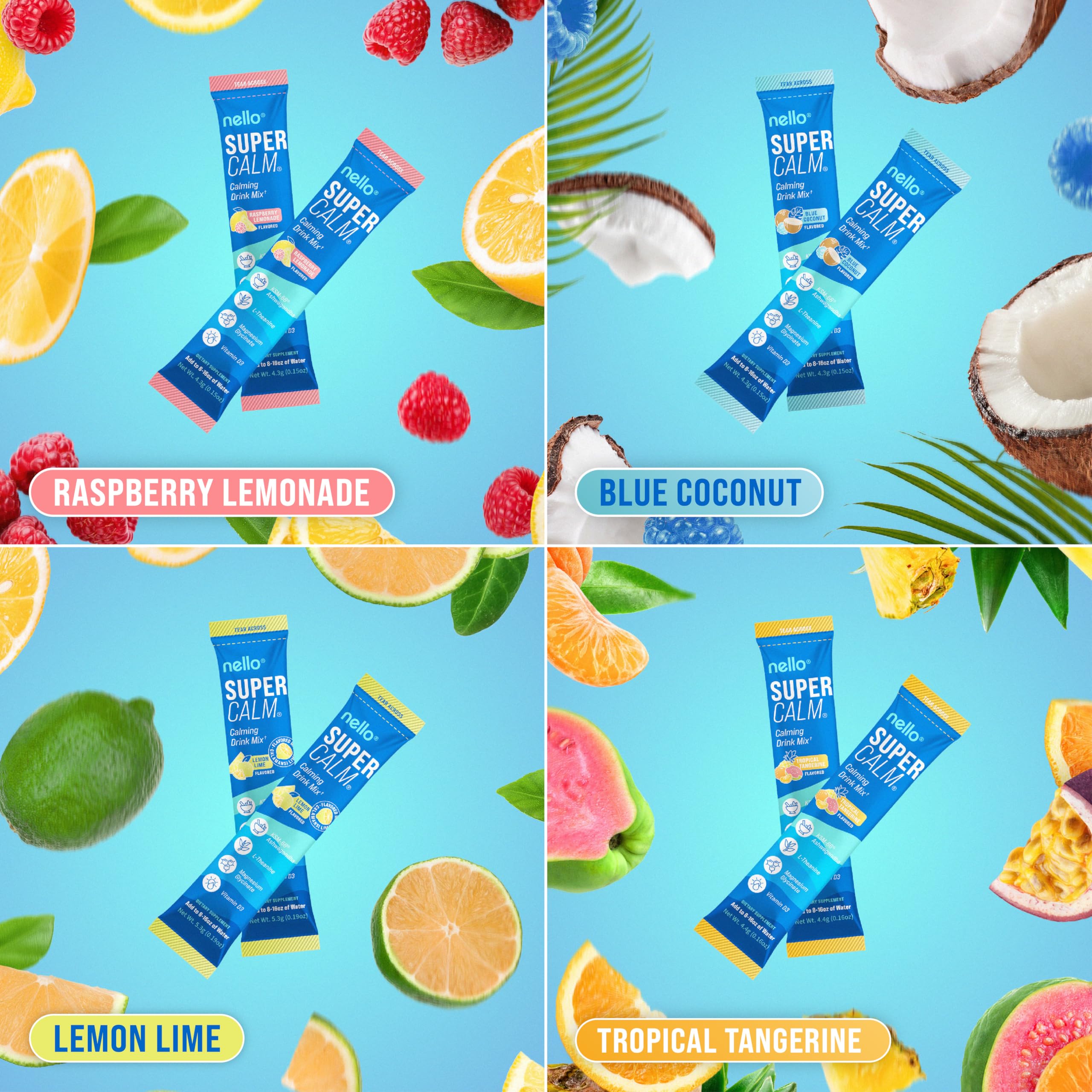 Boîte-dose quotidienne Nello SuperCalm prête pour le bien‑être régulier.