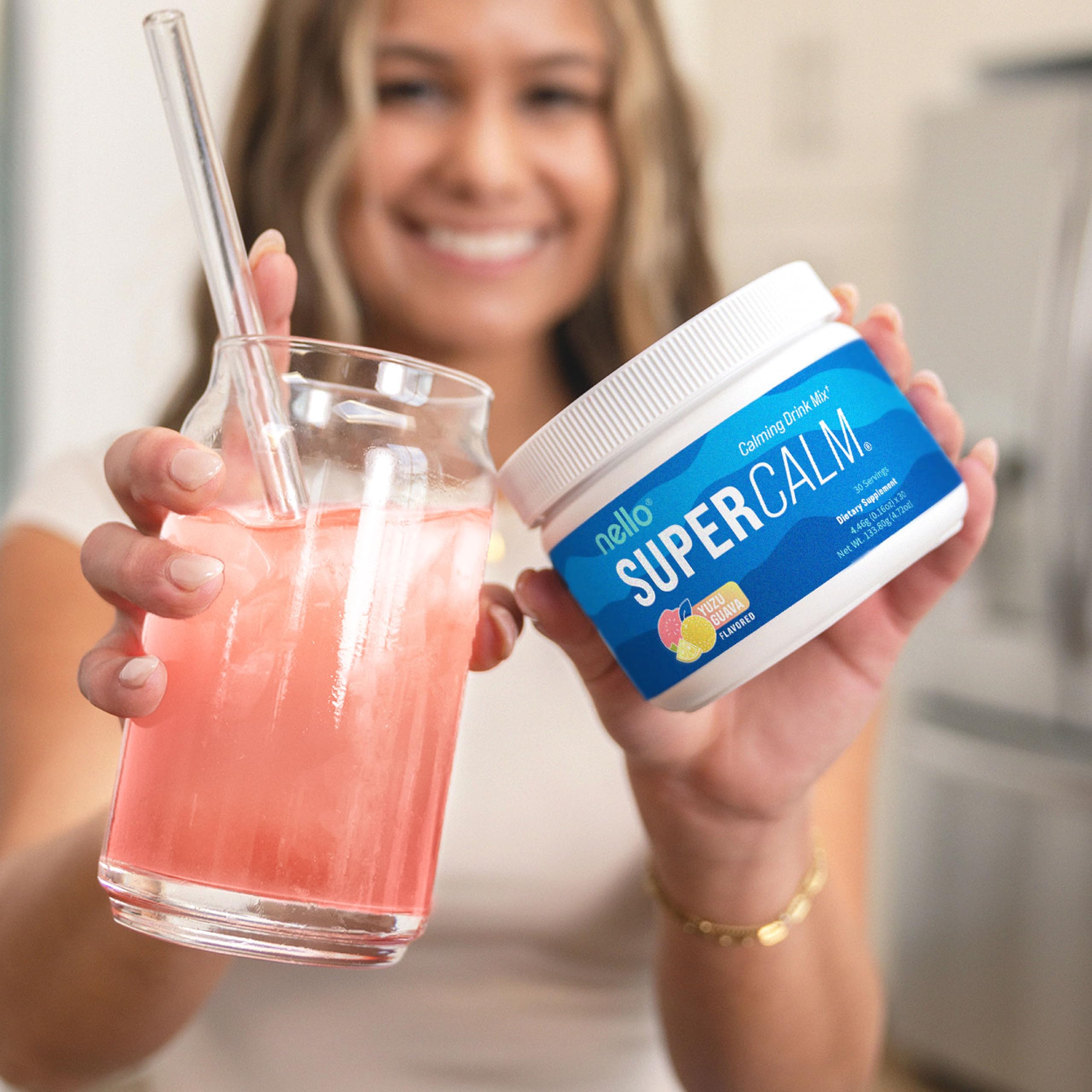 Nello SuperCalm L-Theanine, effet potentiel sur concentration et détente.