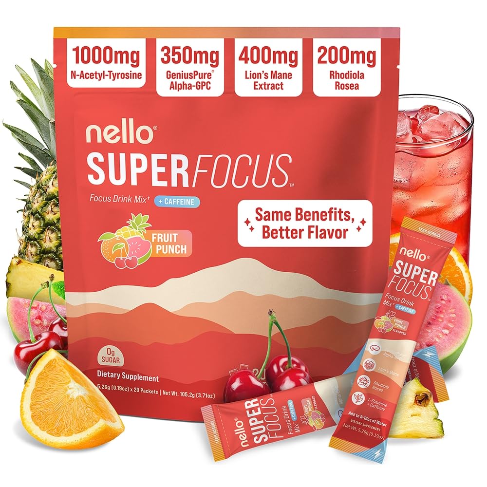 Nello Superfocus, dosettes‑20‑portions : pratique pour rester concentré lors des journées chargées.