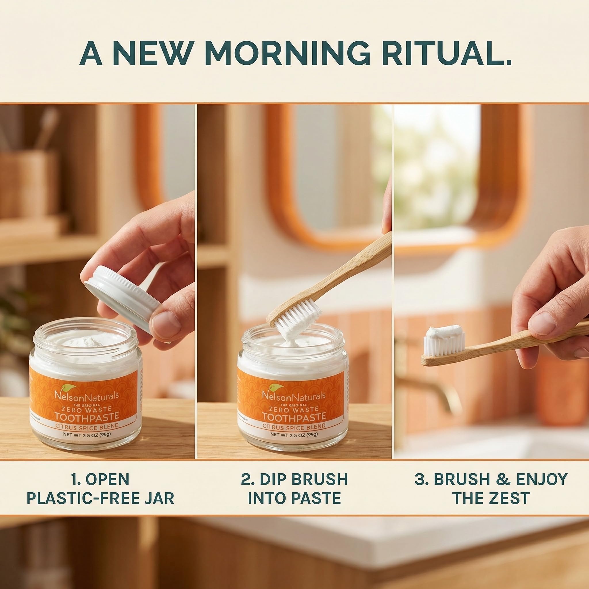 Formule alcalinisante Nelson Naturals favorisant l'équilibre de l'émail.