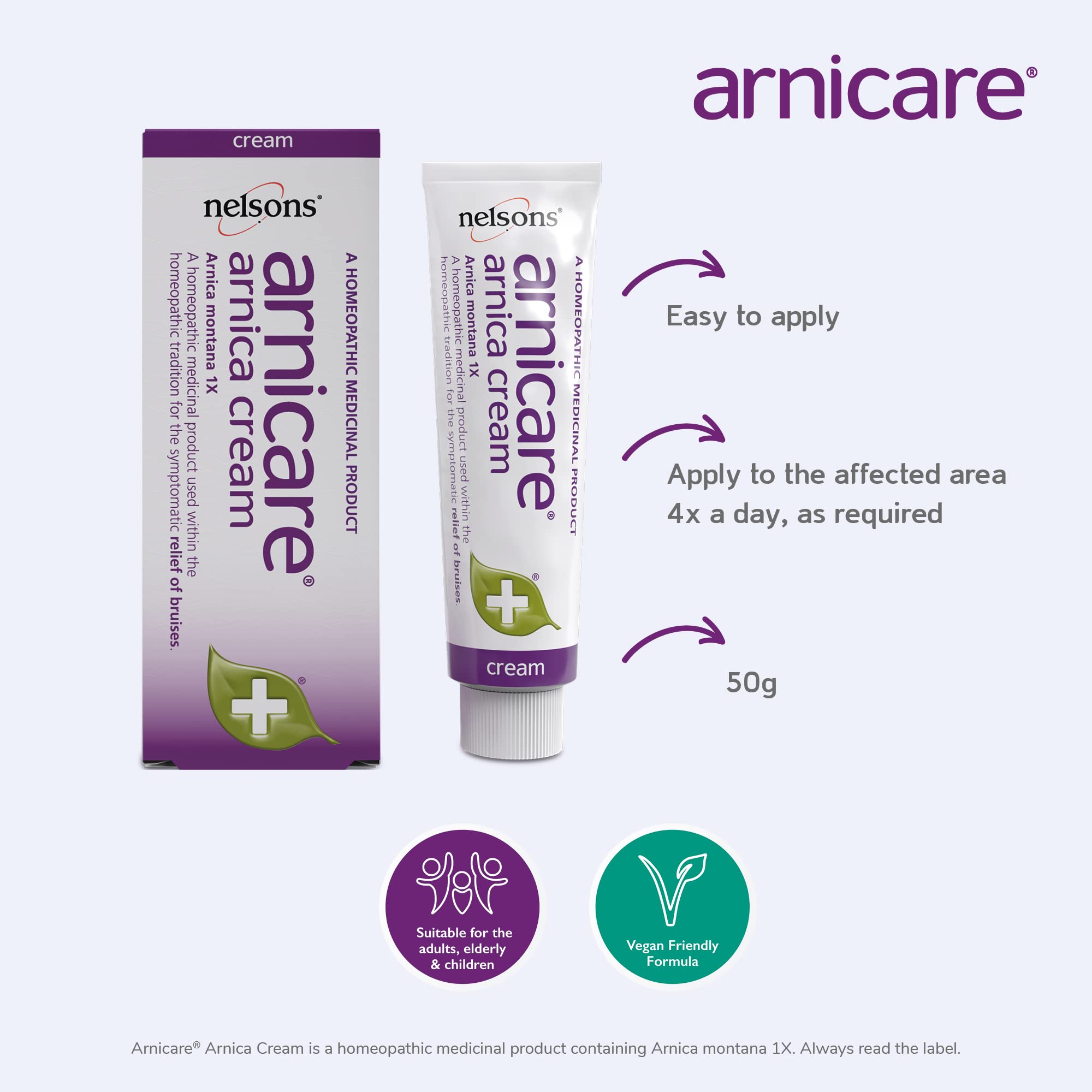 Arnicare – texture-douce, soin délicat pour la peau.