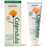 Crème Nelsons Calendula dans son pot, hydratation douce pour peau sensible.
