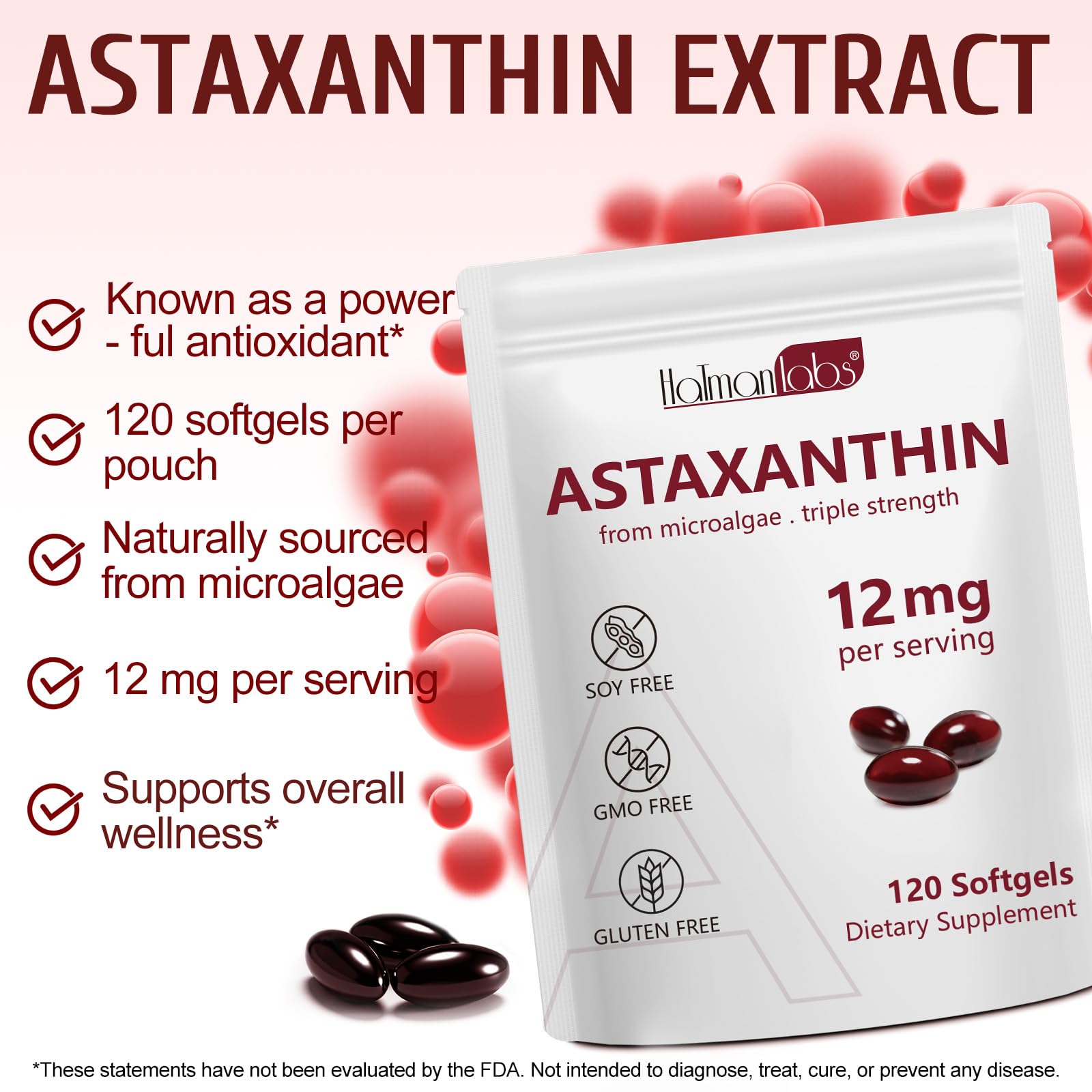NenMaoKeNu Astaxanthine – Biodisponibilité élevée favorise l'absorption.