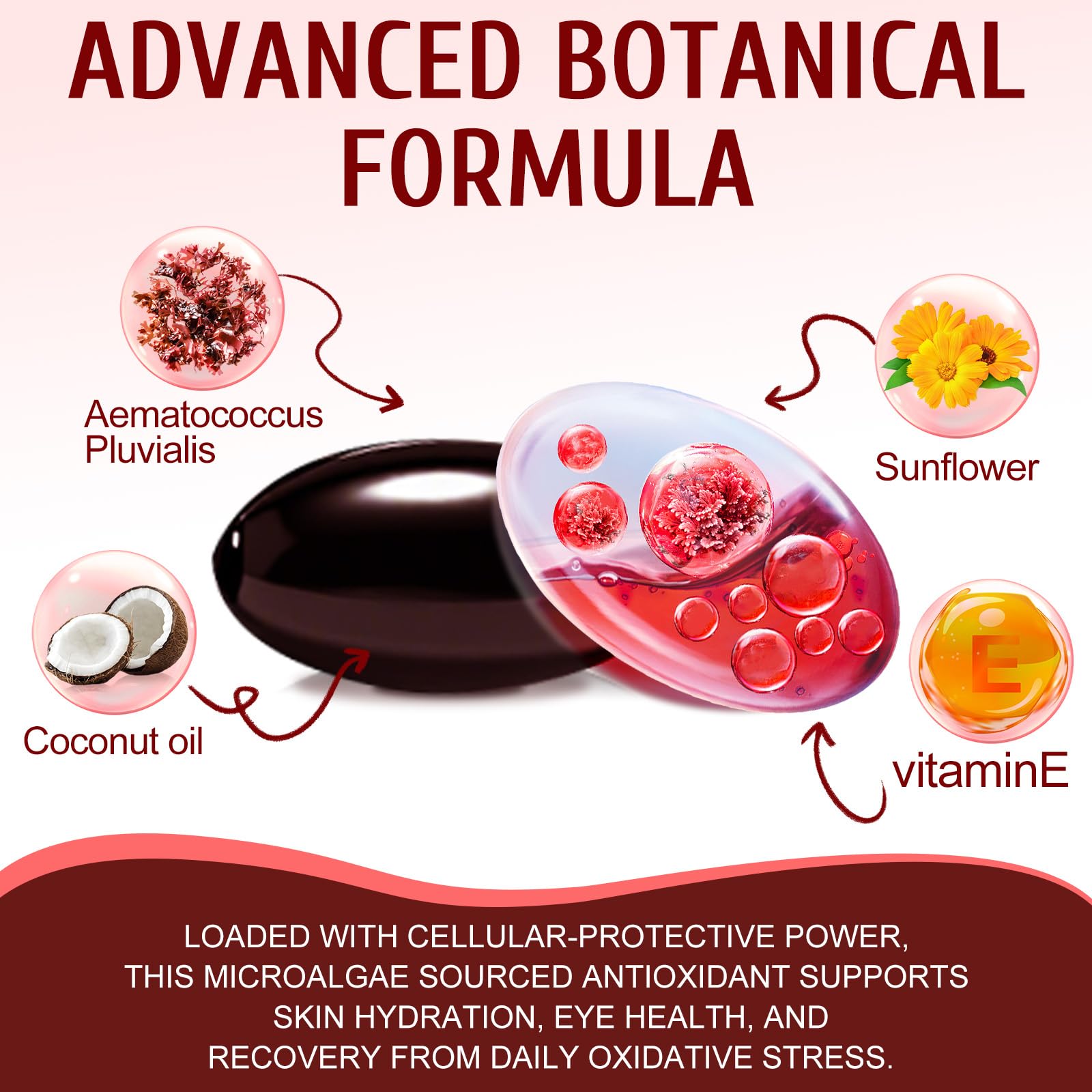 NenMaoKeNu Astaxanthine 12mg – Origine naturelle des algues Haematococcus.