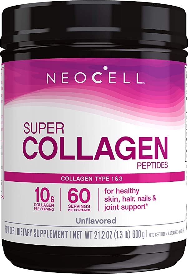NeoCell collagène en poudre alimenté à l'herbe, soutien potentiel pour peau et cheveux
