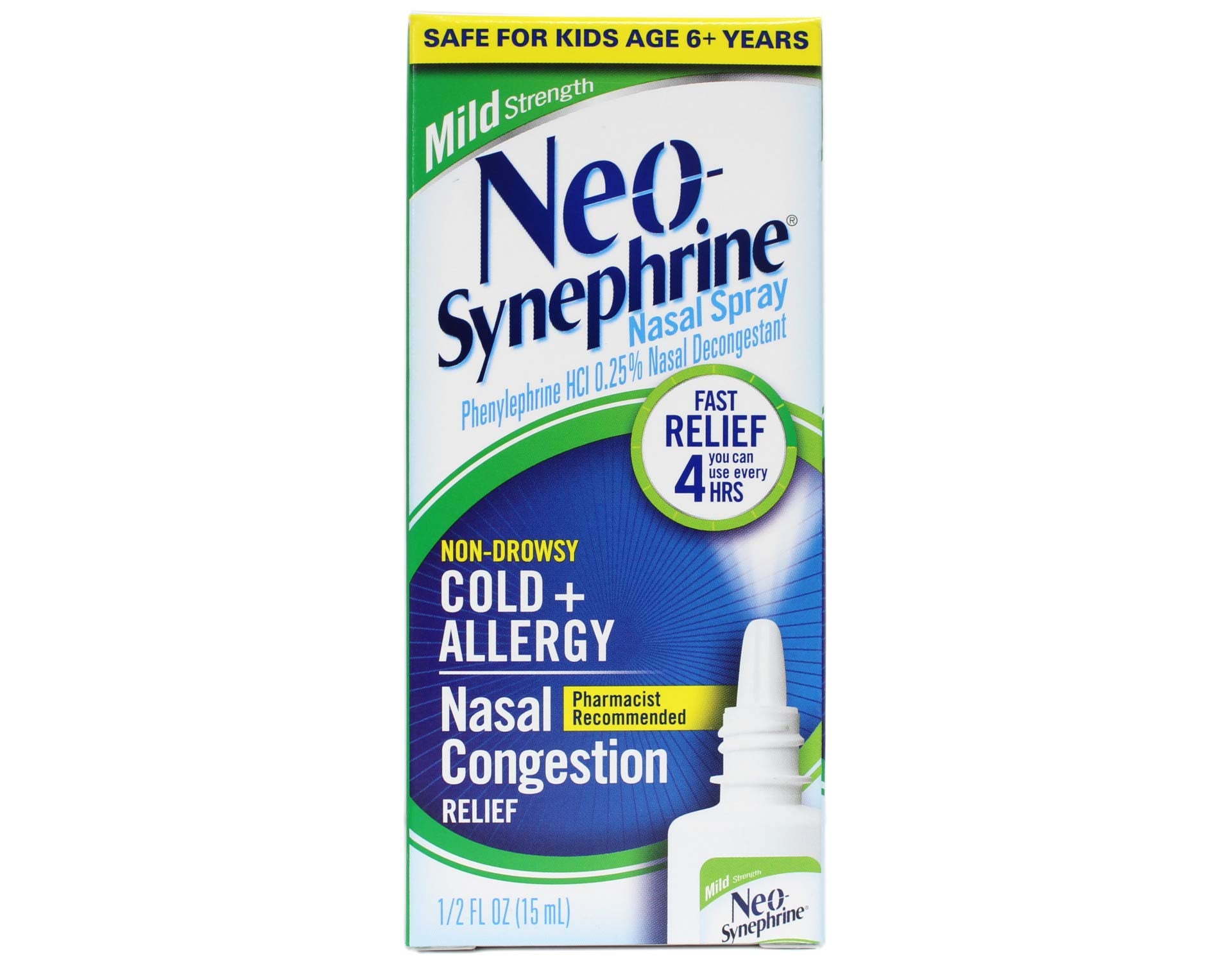 Neo-Synephrine esprit doux: pulvérisation 0,25% chlorhydrate de phényléphrine pour une décongestion légère