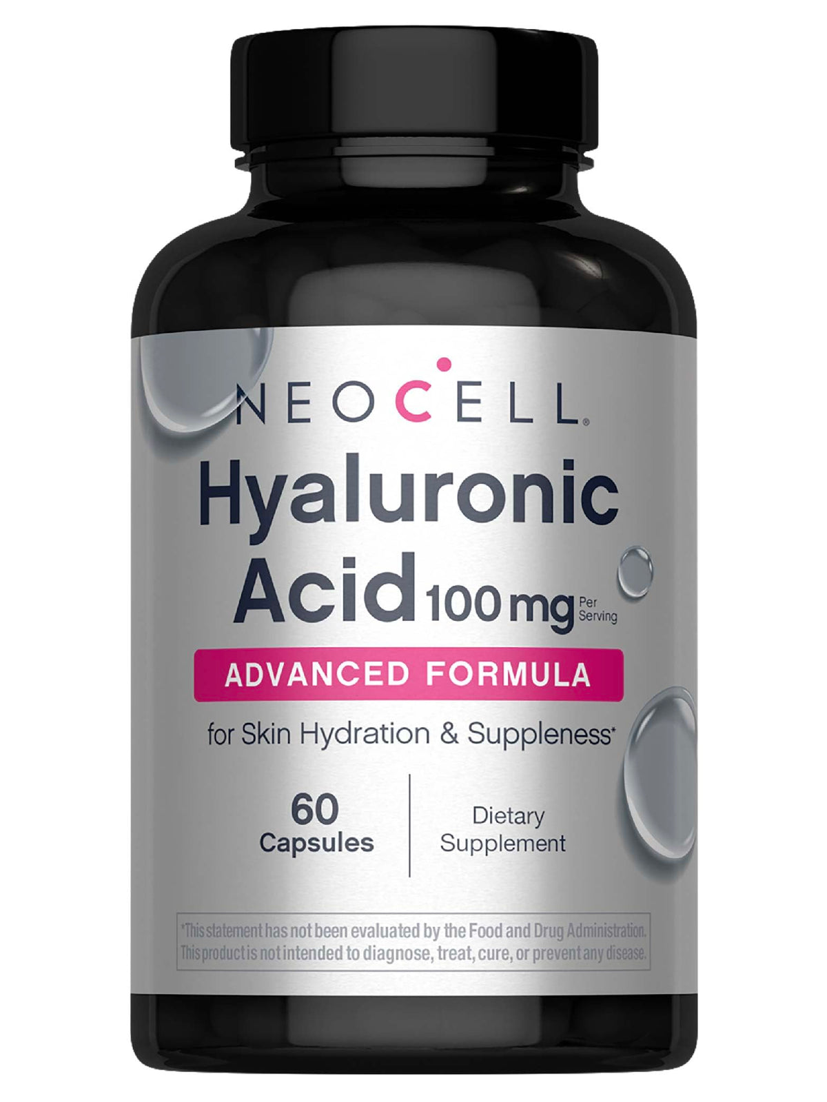 NeoCell acide hyaluronique capsules, hydratation profonde de la peau