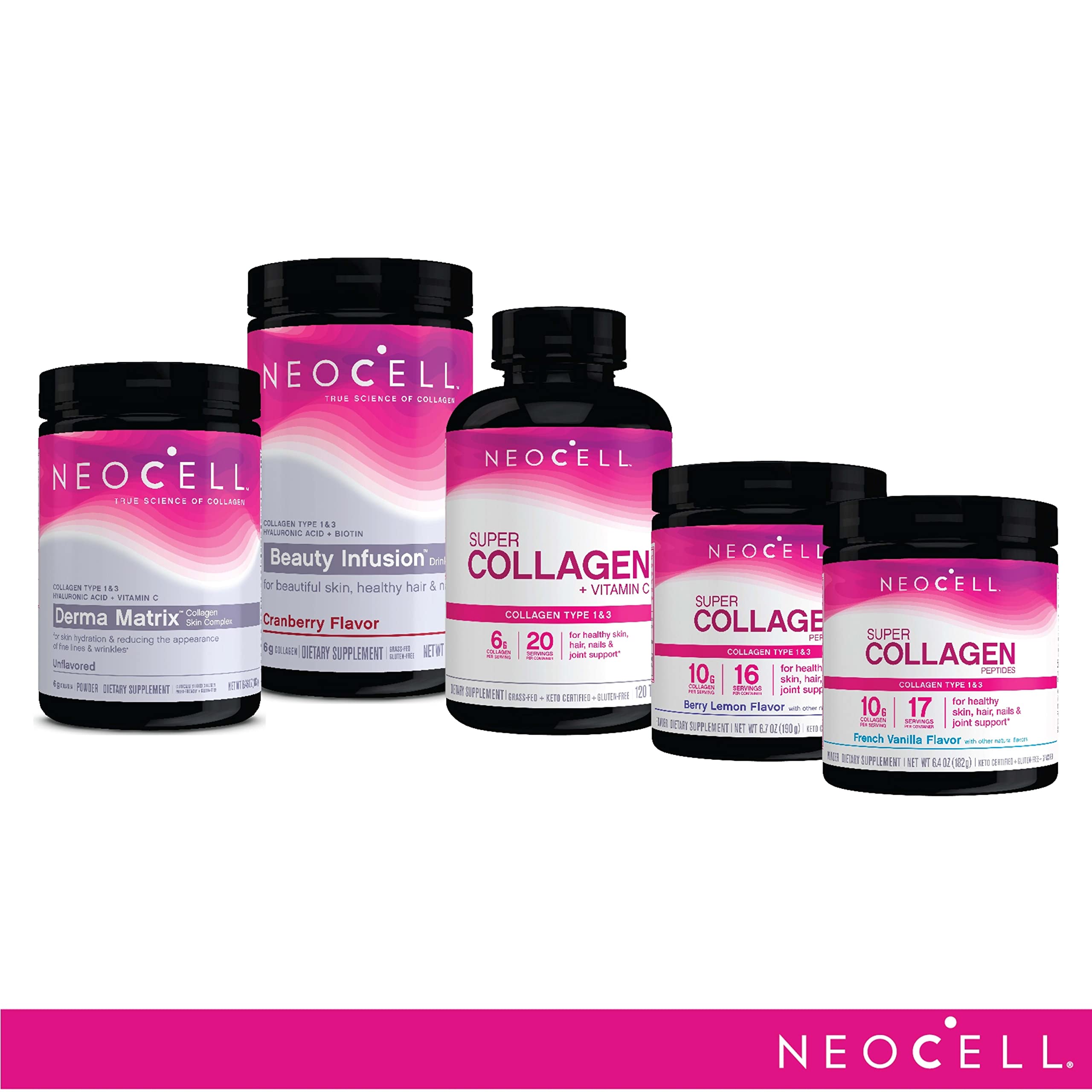 Parfum canneberge de NeoCell Collagène Beauté Infusion pour une boisson fruitée.