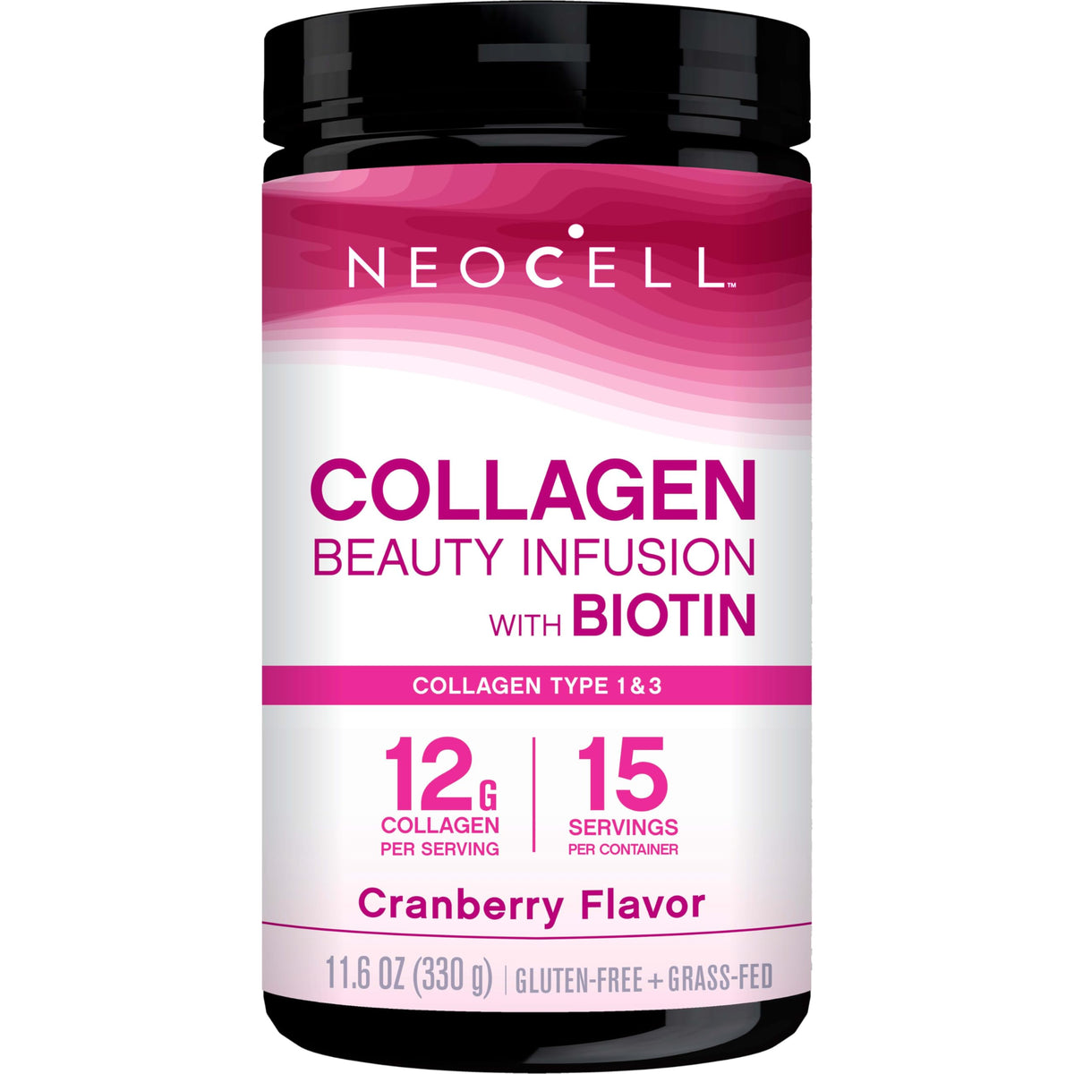 NeoCell Collagène Beauté Infusion en pot prêt à être mélangé dans une boisson.