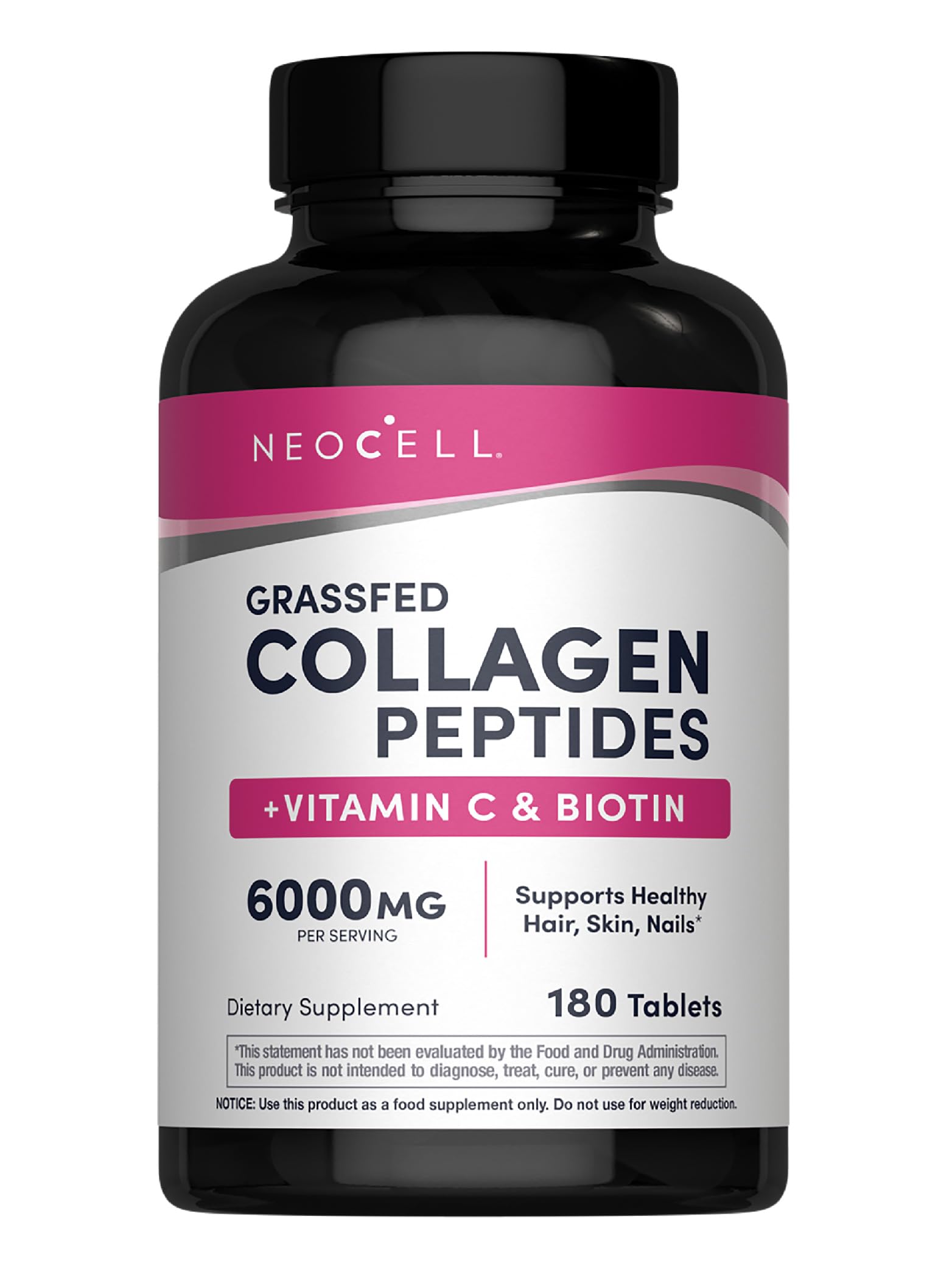 NeoCell collagène en pilules dans la bouteille, potentielle soutien peau et cheveux.