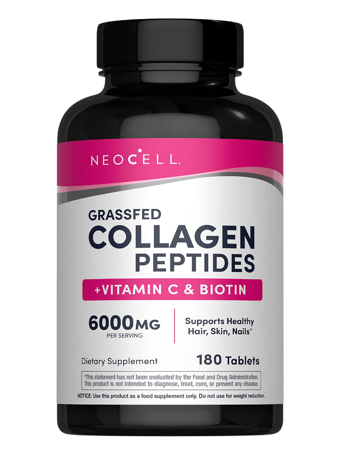 NeoCell collagène en pilules dans la bouteille, potentielle soutien peau et cheveux.