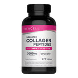 NeoCell collagene gélules dans une bouteille, soutien potentiel peau et ongles.