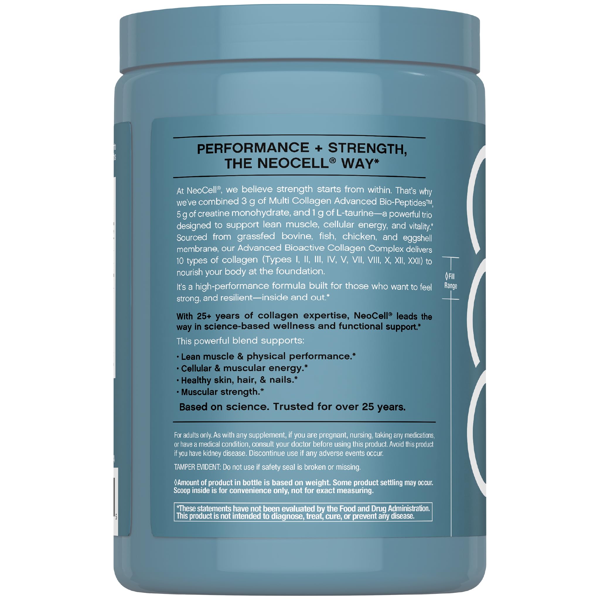 NeoCell Creatine Monohydrate se mélange facilement dans un smoothie frais.