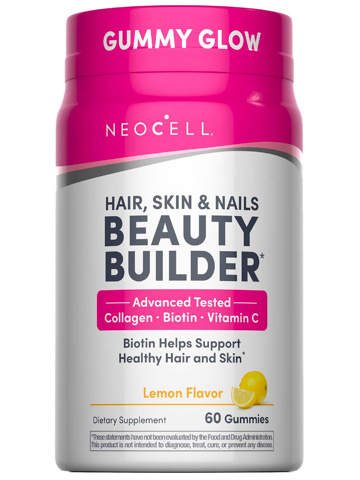 NeoCell gommes en bouteille, soutien potentiel pour peau, cheveux et ongles.