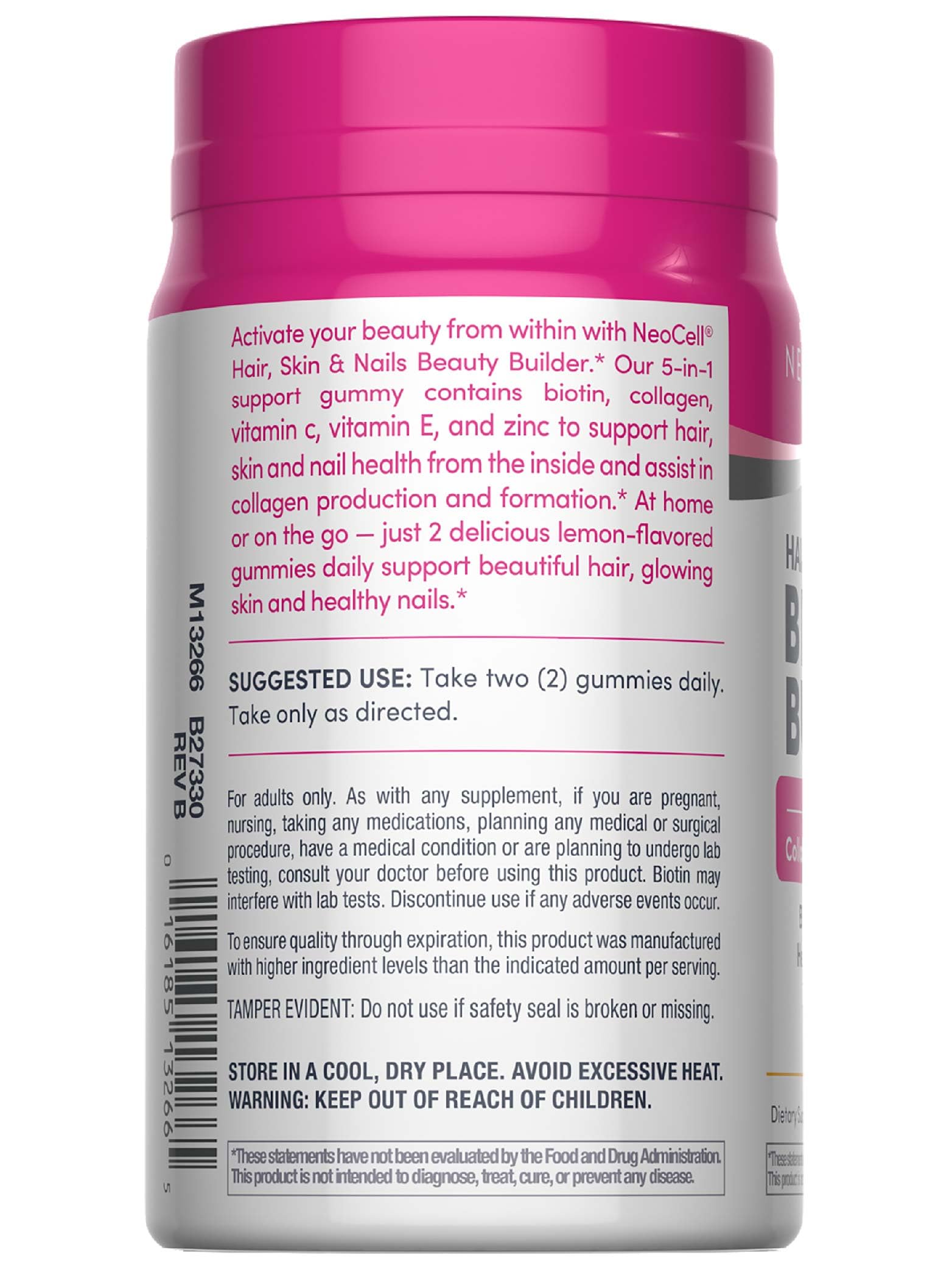 NeoCell gommes collagène hydrolysé, soutien possible pour peau et cheveux.