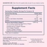 NeoCell Multi Collagen caplets sur emballage avec étiquette lisible et informative.
