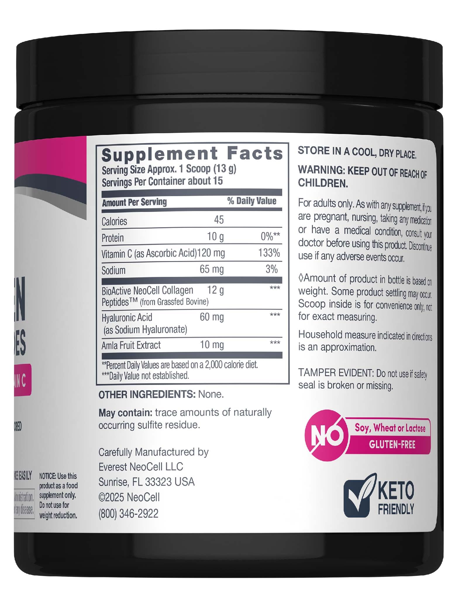 NeoCell Super Collagen Plus — doseur intégré pour mesurer facilement la dose quotidienne.