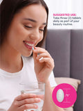 Routine beauté quotidienne avec NeoCell: cheveux et ongles potentiellement renforcés.