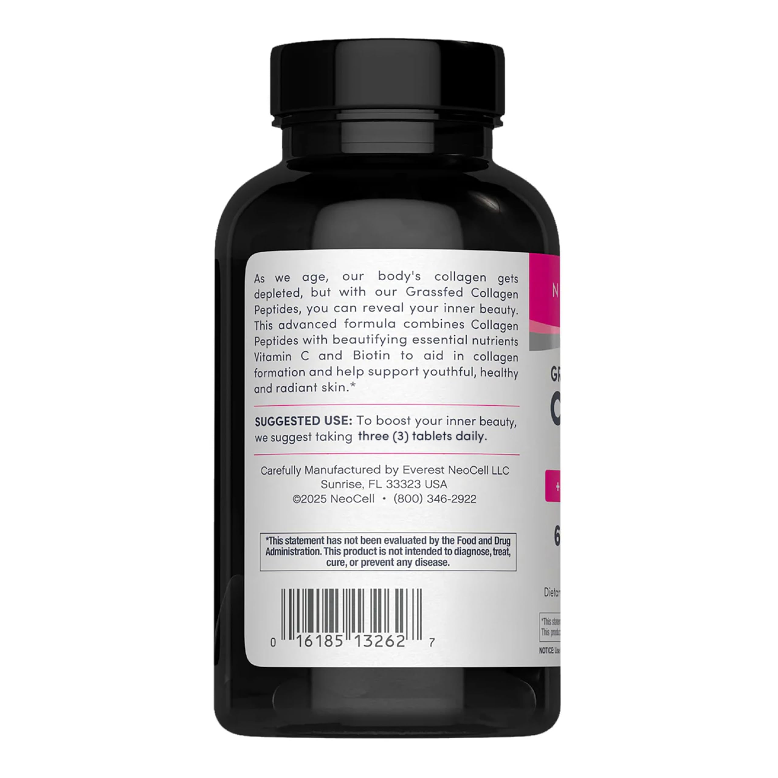 Capsules NeoCell vitamine C et biotine pour cheveux et ongles.