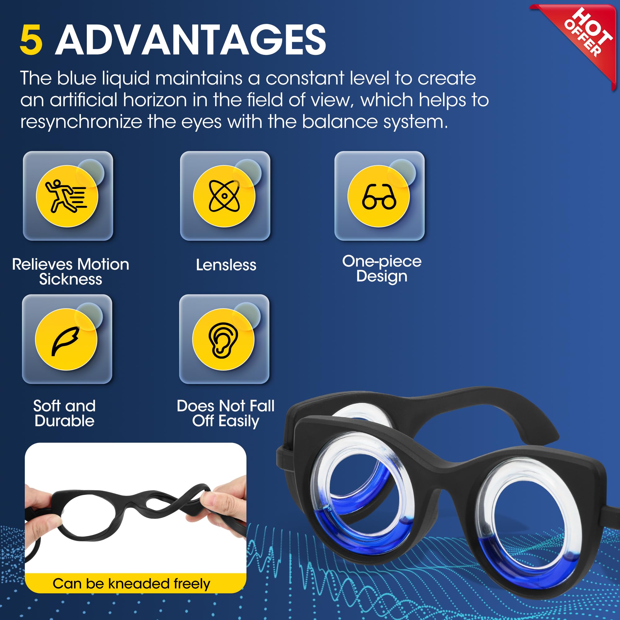 NEOISM lunettes avec étui portable, transport facile en voyage