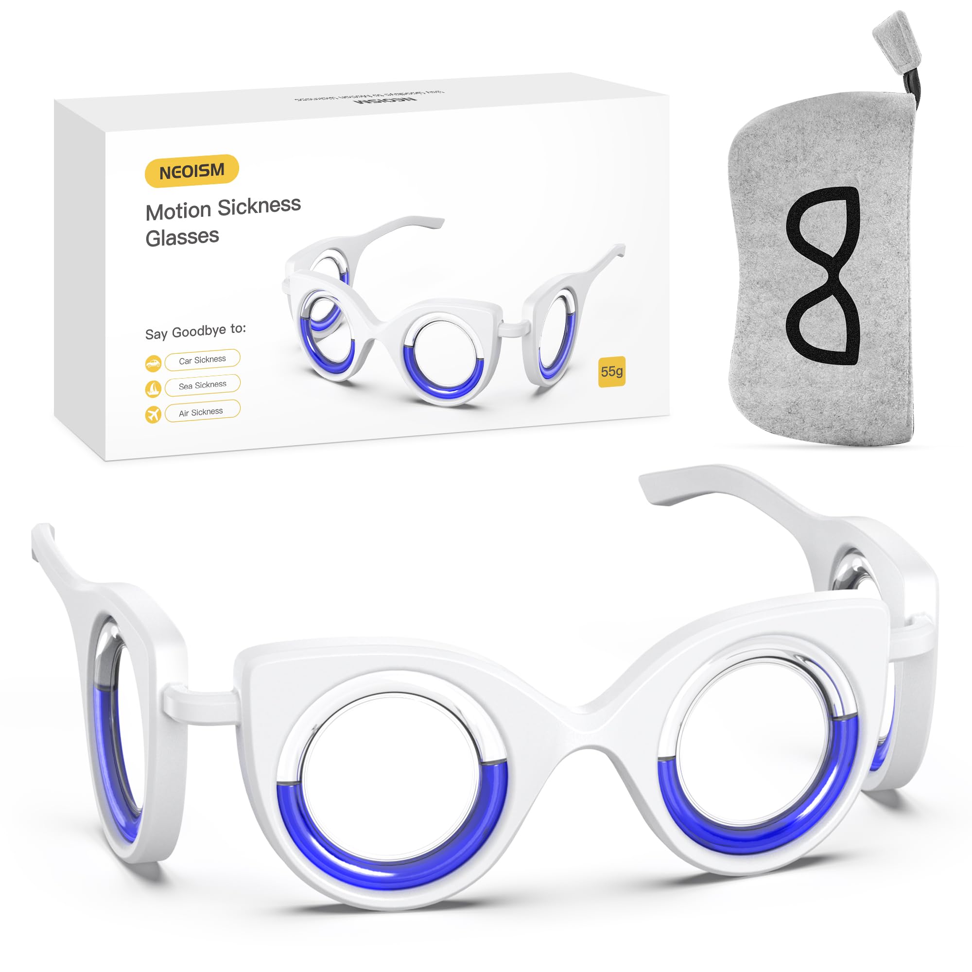 Les lunettes Neoism stabilisent le champ visuel pour réduire le malaise automobile.