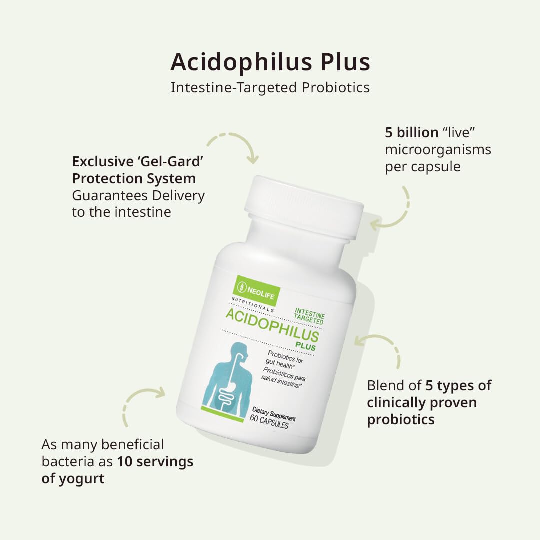 NeoLife Acidophilus Plus – ingrédients clés contenus dans la formule pour la flore.