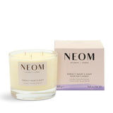 Bougie NEOM Lavande Camomille Patchouli à 3 mèches, ambiance relaxante
