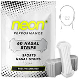 Bandes nasales Neon Performance translucides pour une respiration facilitée pendant l’effort.
