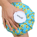 NeoTech Care sac glace bouchon visse design sourire 8 pouces, pratique et réutilisable.