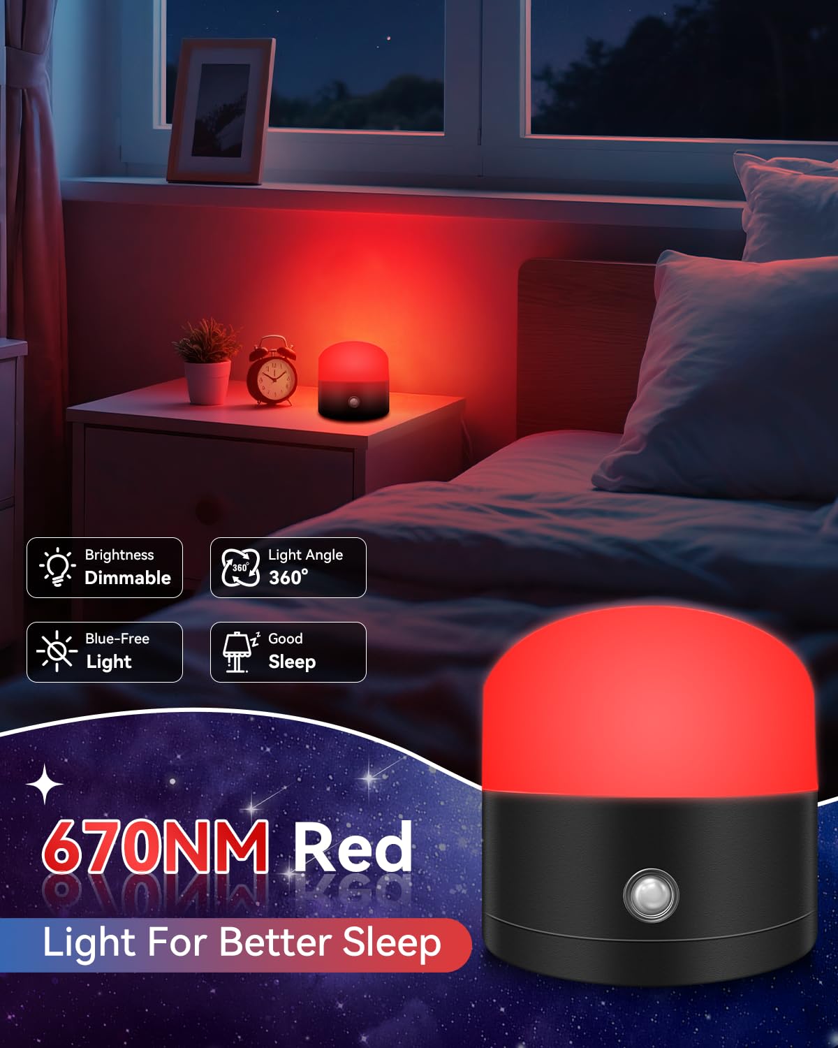 Télécommande et réglage dimmable pour éclairage nocturne adapté