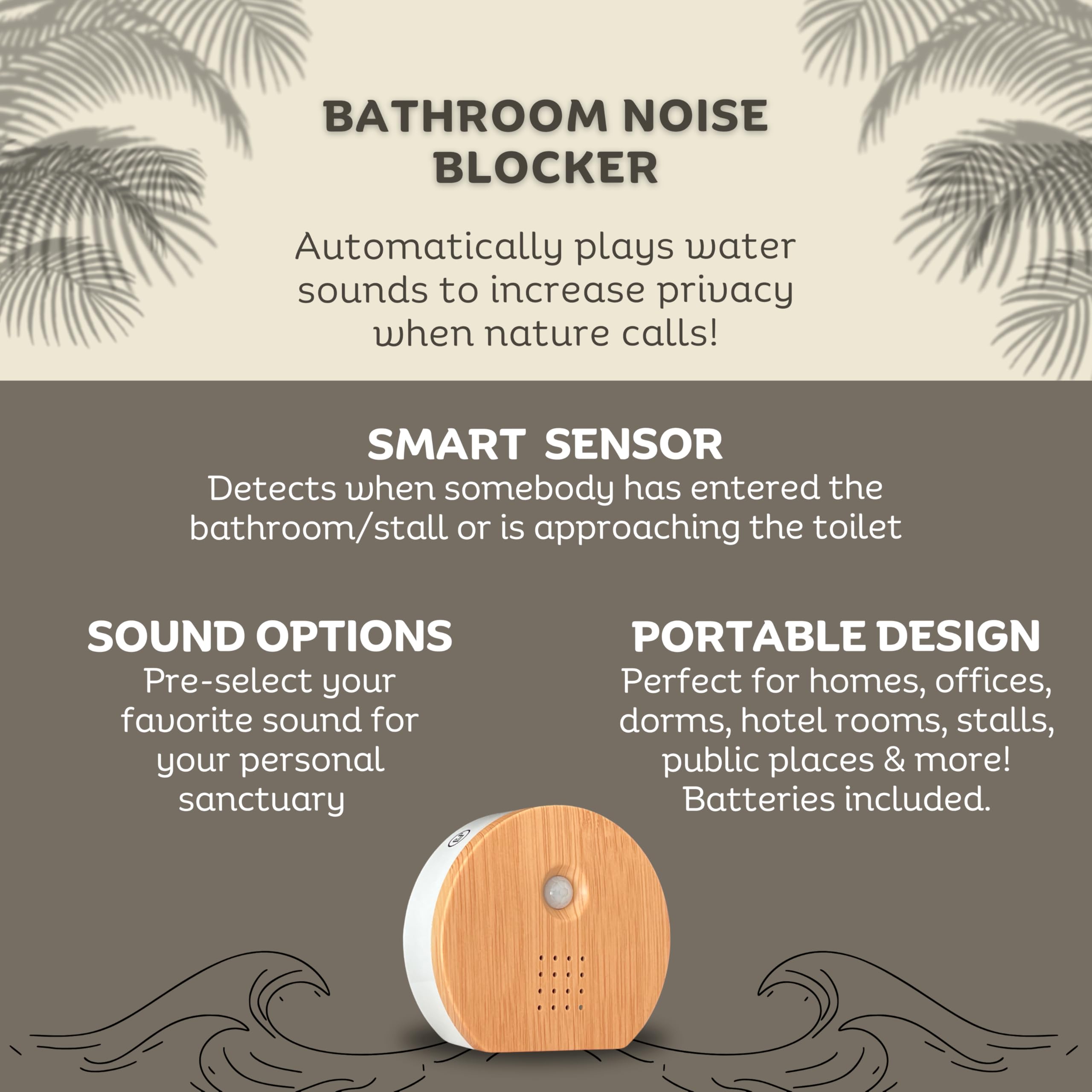 NERRA capteur intelligent salle de bains, activation automatique des sons relaxants