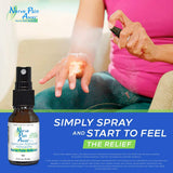 Nerve Pain Away: bouteille de 15 ml avec pompe spray pour couverture précise.