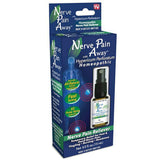 Nerve Pain Away: bouteille brume fine et spray ciblé pour soulager temporairement picotements mains et pieds.