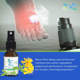 Nerve Pain Away: extrait de millepertuis, usage naturel pour soulagement temporaire.