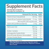 Nerve Recovery Max acetyl-l-carnitine: soutien potentiel de la signalisation nerveuse et de la circulation.