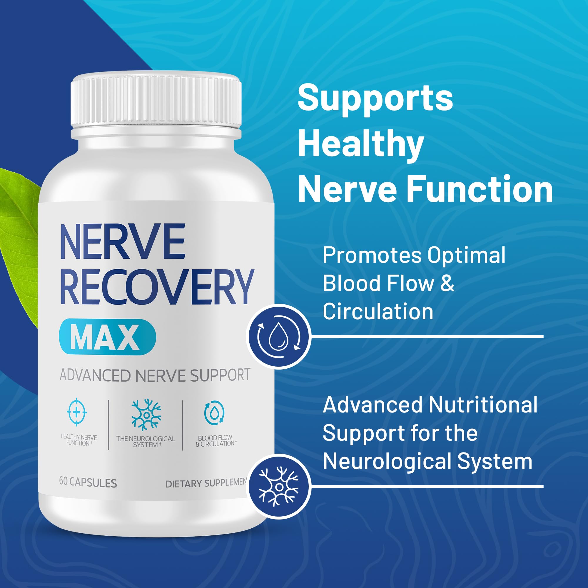 Nerve Recovery Max capsules prêtes à être prises.