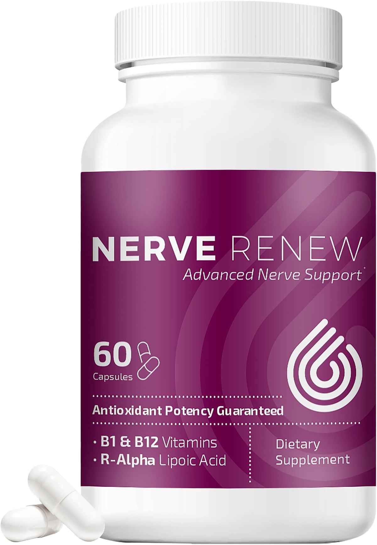 NERVE RENEW bouteille-nutrition-neurale pour un soutien nerveux potentiel.