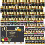 Coffret NESCCI d'huiles essentielles avec 70 flacons pour créer diverses ambiances.