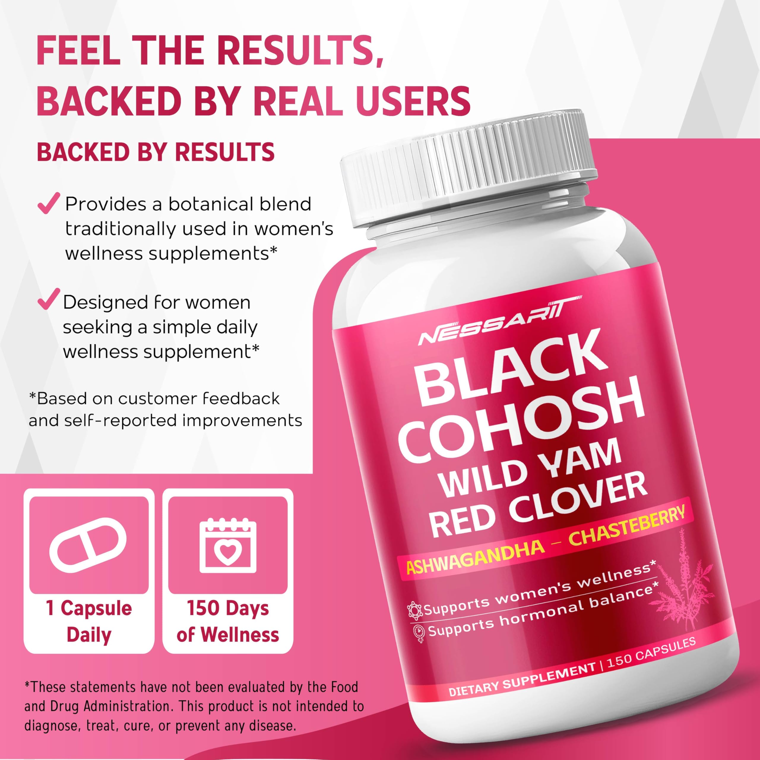 NESSARIT cohosh noir emballage recyclable — choix écoresponsable pour votre bien-être.