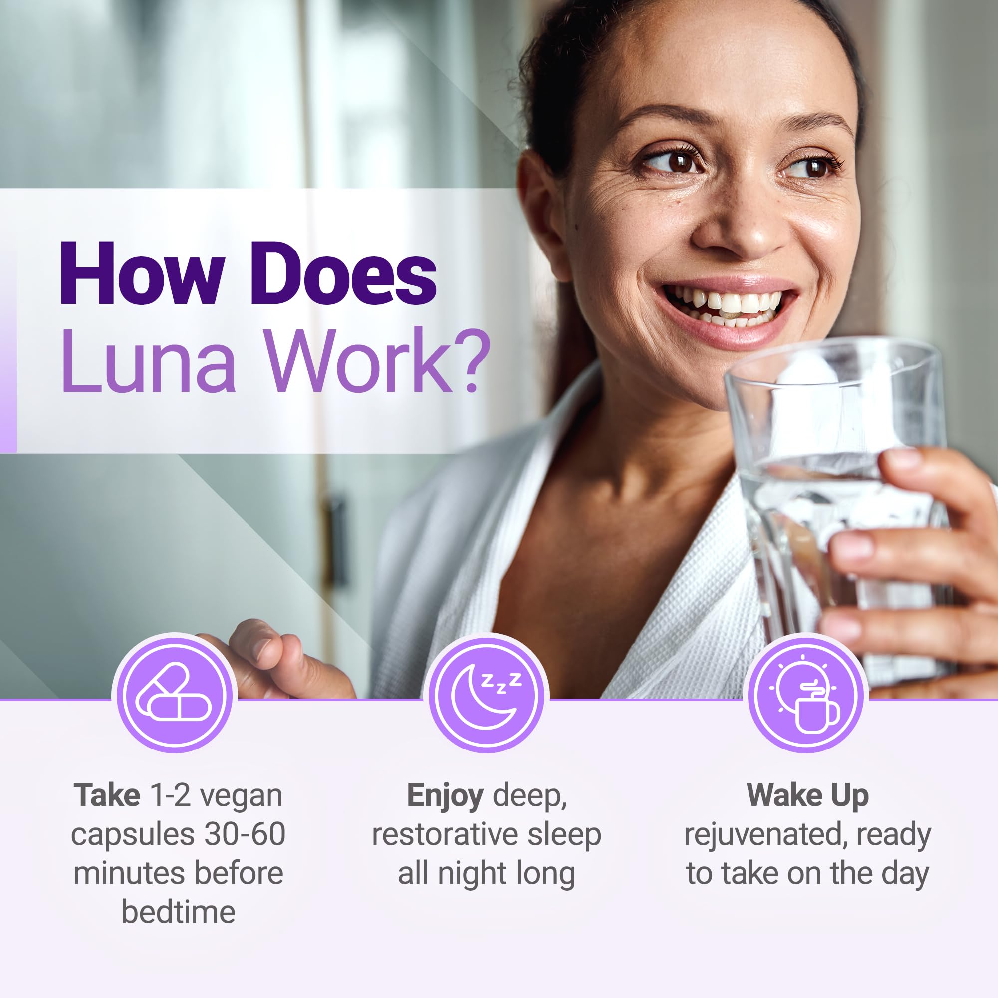Capsules Luna Nested Naturals ensemble prêtes à l’emploi pour la routine nocturne.
