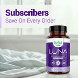 Emballage recyclable de Luna Nested Naturals soulignant l’éthique.