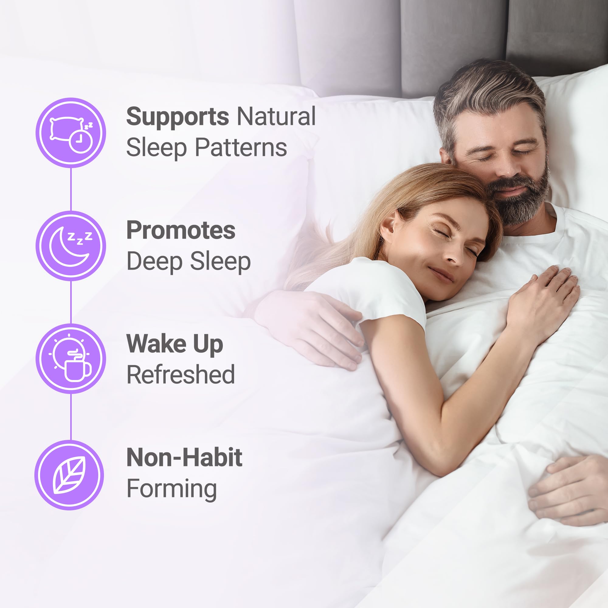 Étiquette Luna Nested Naturals affichant valériane et camomille pour le calme.