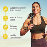 Eau mélangée avec Nested Naturals Super Greens énergie légère et rafraîchissante