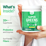 Smoothie ananas-mangue avec Nested Naturals Super Greens goût tropical et frais