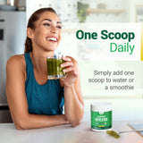 Ingrédients spiruline et chlorelle Nested Naturals Super Greens visibles