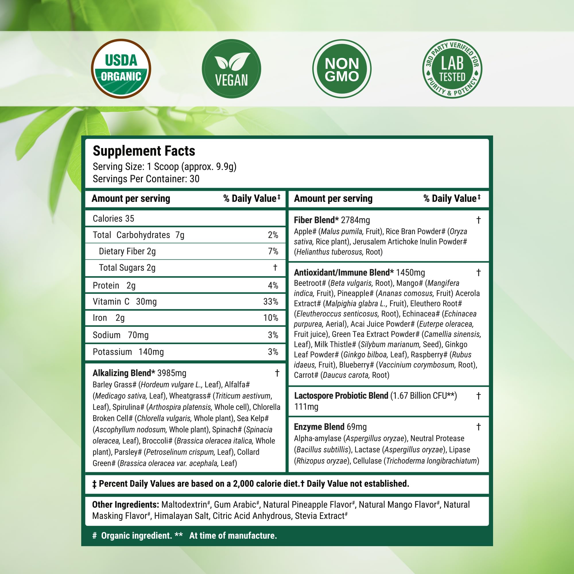Texture fine Nested Naturals Super Greens se mélange rapidement