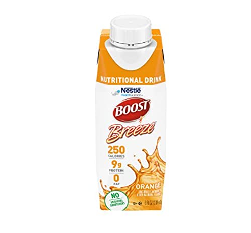 Nestlé Nutrition Boost Breeze Orange — supplément nutritionnel clair et rafraîchissant, pratique entre les repas.