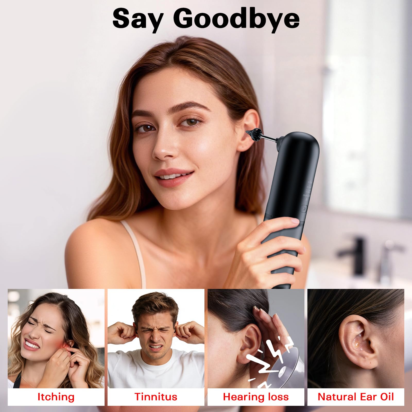Kit Nettoyage Oreille réservoir d'eau grand-capacité pour nettoyer les deux oreilles.