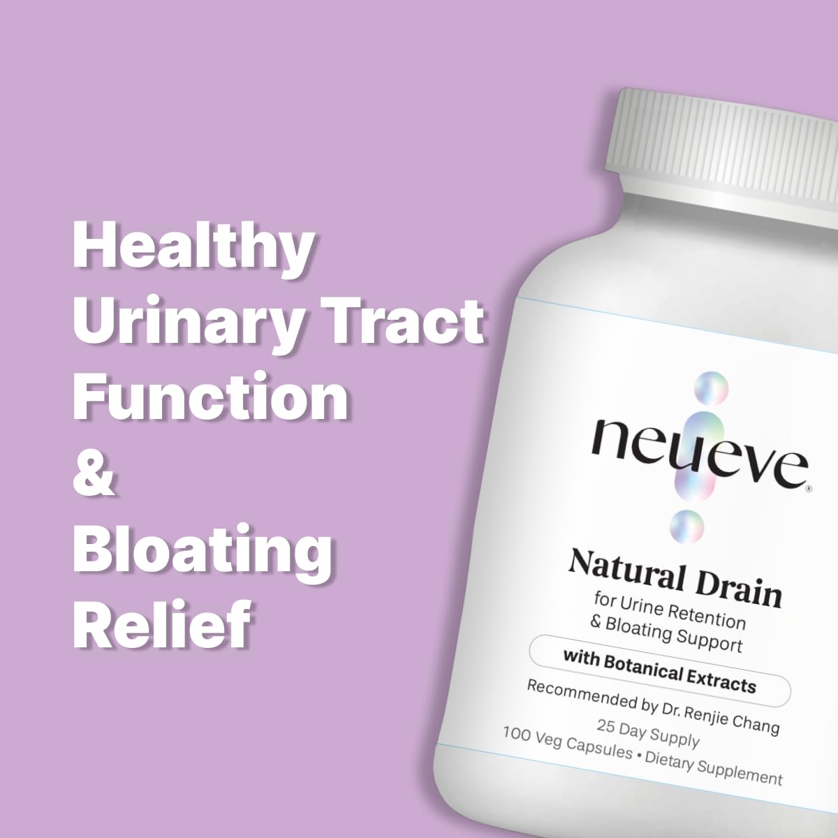 NeuEve Extraits naturels Uva Ursi et pissenlit pour l'équilibre urinaire.